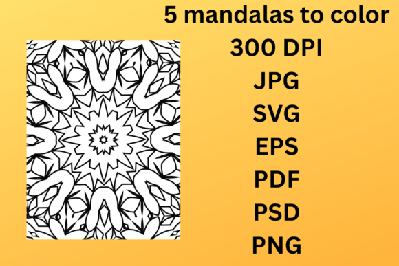5 Mandala Coloring Pages Graphics and Coloring Pages Amp