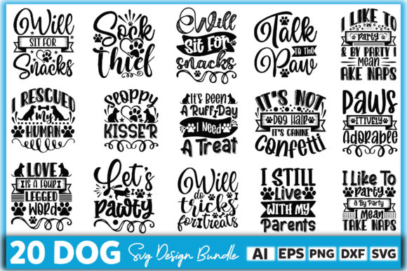 Dog Svg Design Bundle: Graphics and Crafts for Creative Publishing