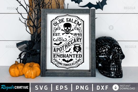 FREE Olde Salem Est Svg Design for Graphics and Crafts