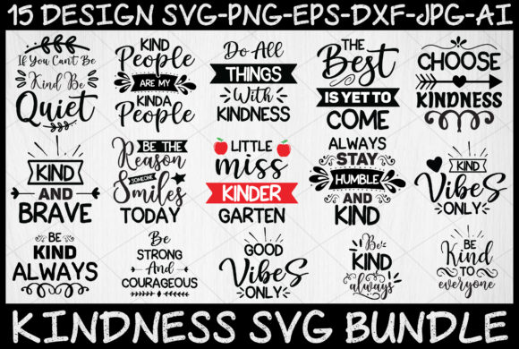 Kindness SVG Bundle: Graphics for Crafts
