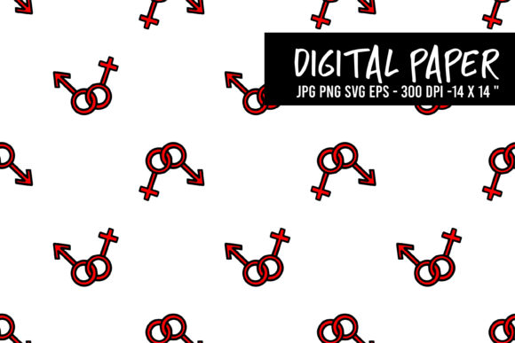 Pattern of Female and Male Gender Symbol Graphics